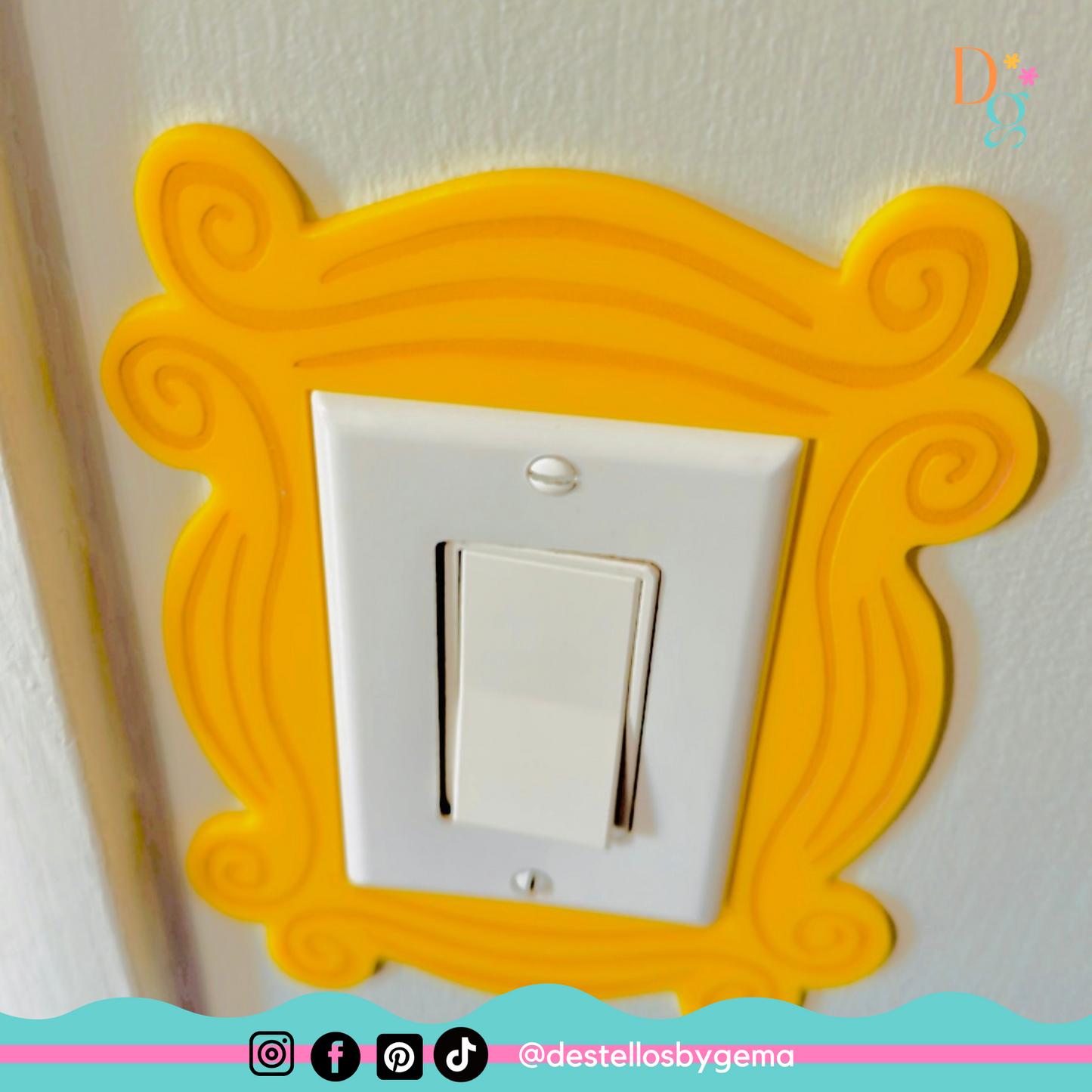 Friends Acrylic Switch Cover Plate, Hand-Painted Light Switch Cover, Friends Wall Decor